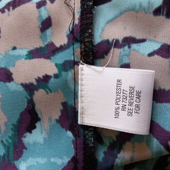Dana Buchman multi Animal Print Blouse Size Med - Picture 6 of 7